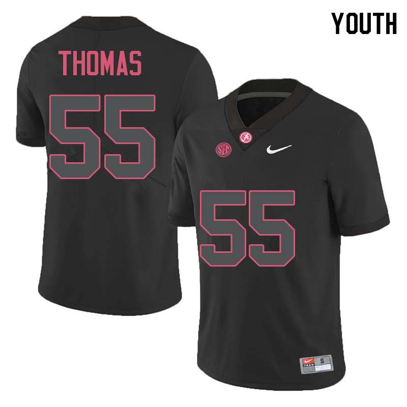 Youth #55 Derrick Thomas Alabama Crimson Tide College Football Jerseys Sale-Black